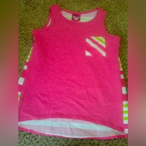 Derek heart multicolor hi/low summer tank top M